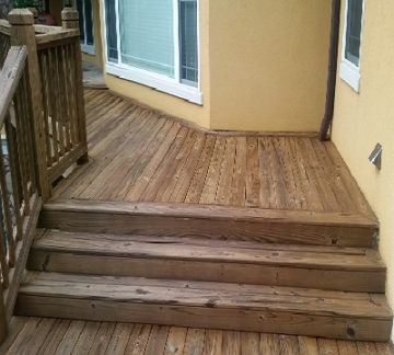 Professional deck pressure washing with staining in Newnan, Ga