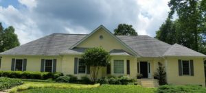 Fayetteville Roof Cleaning-Before w/ black streaks