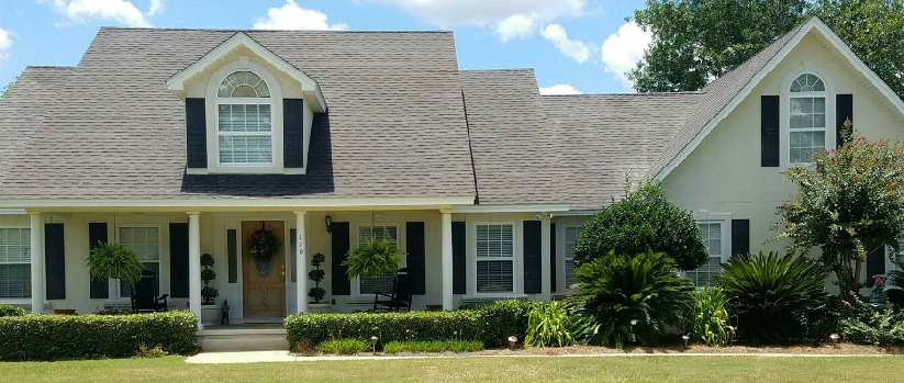 Roof cleaning in Peachtree City, Ga to remove black stains and streaks